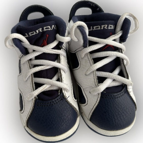 Jordan 6 retro flex olympic baby/ toddler Sneakers in Navy and White 6c - Picture 1 of 5